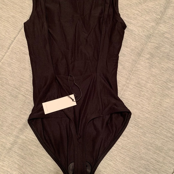ALIX NYC high neck low back black bodysuit New - Picture 2 of 4